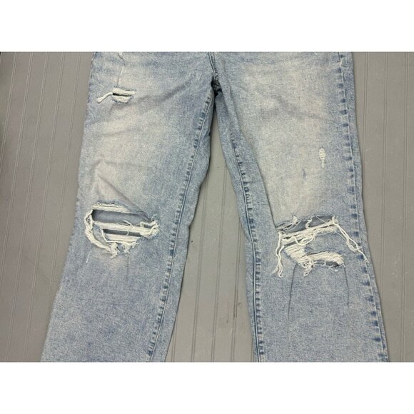 Express Size 10 Women Jeans 90's Ankle Boot Mid Rise Distress Light Wash… - Picture 6 of 6